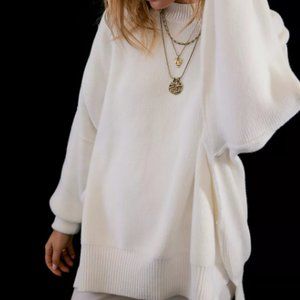 NWT White Free People Easy Street Tunic Sweater